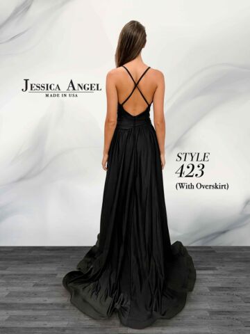 Jessica Angel 423 Detachable Overskirt Cross Back Jumpsuit