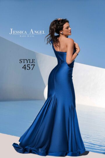Jessica Angel 457 Bishop Sleeve One Shoulder Dress
