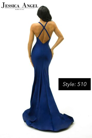 Jessica Angel 510 Criss Cross Back Plunging Neck Dress