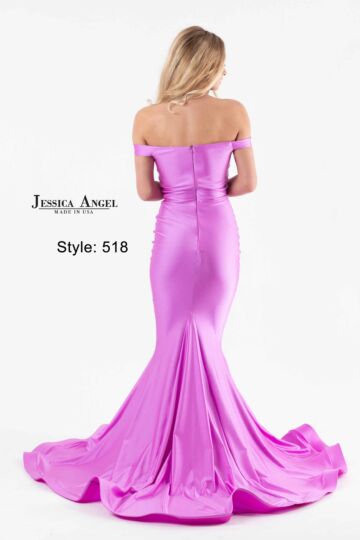 Jessica Angel 518 Off The Shoulder Plunging Neck Dress