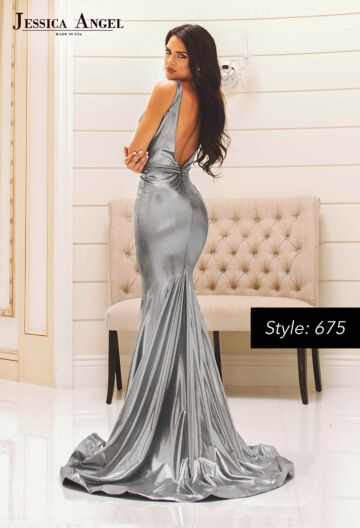 Jessica Angel 675 Bare Back Metallic Dress