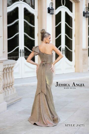 Jessica Angel 771 Tie Waist One Shoulder Dress