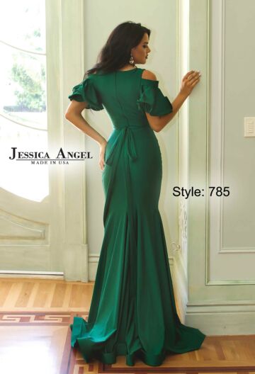 Jessica Angel 785 Ruffle Sleeves Surplice Top Dress