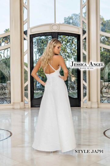 Jessica Angel 791 Cross Back Slit Skirt Dress