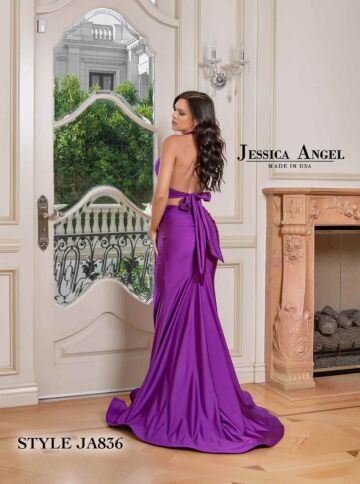Jessica Angel 836 Halter Top Two Piece Dress