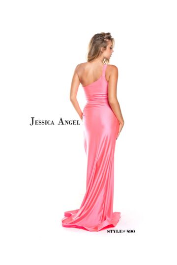 Jessica Angel 890 High Slit One Shoulder Dress