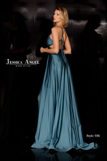 Jessica Angel 936 Double Slit Tie Back Dress