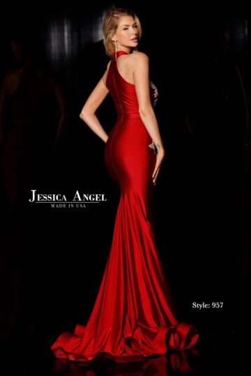 Jessica Angel 957 Front Cutout Embellished Dress