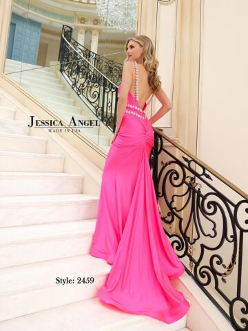 Jessica Angel 2459 Beaded Straps Backless Dress