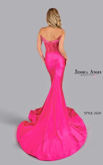 Jessica Angel 2620 Embellished Corset Strapless Dress