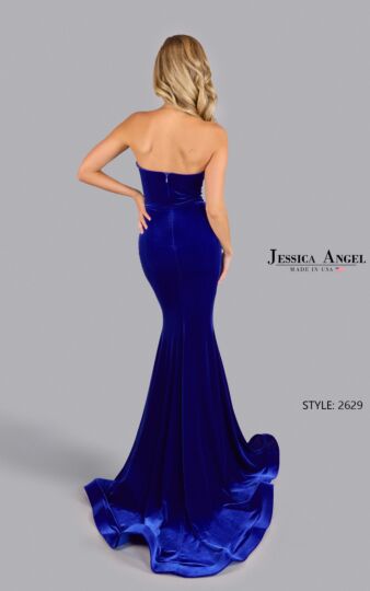 Jessica Angel 2629 Asymmetric Neckline Ruched Dress