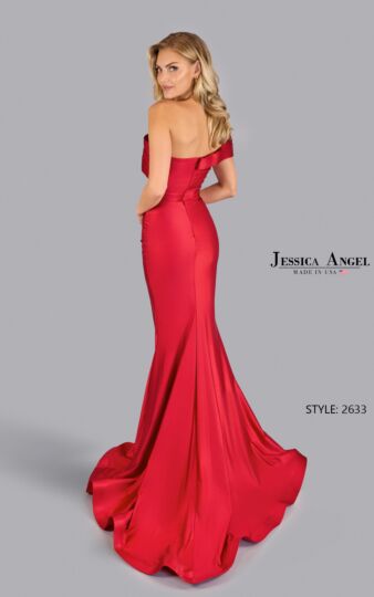 Jessica Angel 2633 Off The Shoulder Pleated Dress