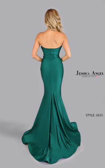 Jessica Angel 2635 Pleated Top Strapless Dress