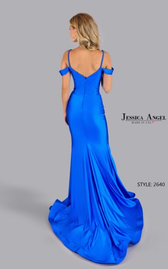 Jessica Angel 2640 Cold Shoulder Plunging Neck Dress