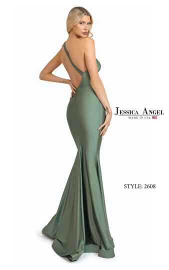 Jessica Angel JA2608 Strappy Back Asymmetric Neck Dress