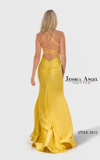 Jessica Angel JA2612 Strappy V-Neck High Slit Dress