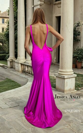Jessica Angel JA2671 Bow Strap Low Back Dress