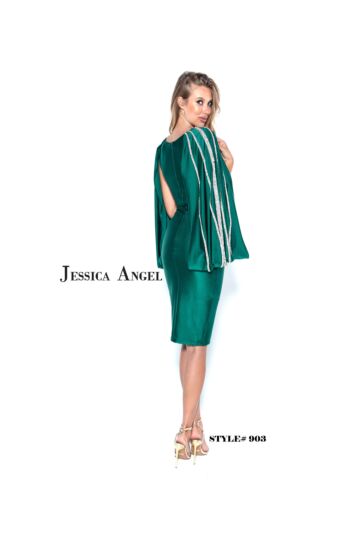 Jessica Angel 903 Hanging Sleeves V-Neck Dress