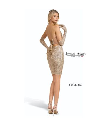 Jessica Angel 2597 Opera Gloves Illusion Corset Dress