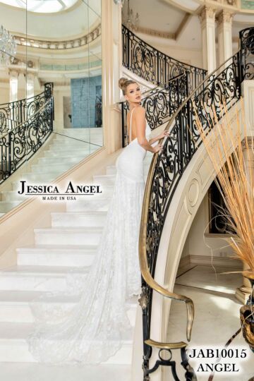 Jessica Angel 10015 Trumpet Silhouette Backless Bridal Gown
