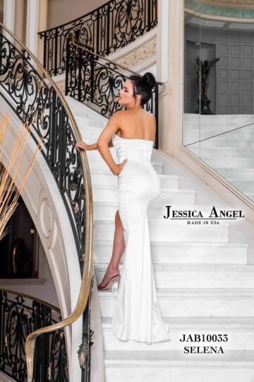 Jessica Angel 10033 High Slit Strapless Sweetheart Wedding Gown