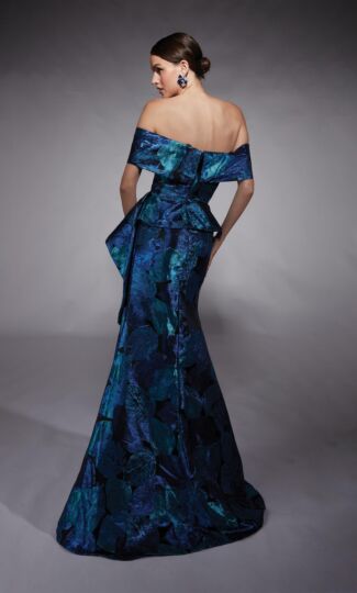 Alyce Paris 27736 Asymmetric Peplum Side Flounce Formal Gown