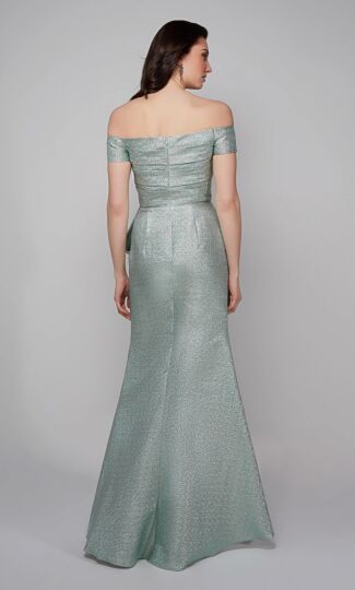 Alyce Paris 27639 Front Slit Off The Shoulder Dress