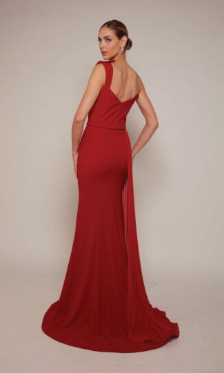 Alyce Paris 27650 Side Tail One Shoulder Dress