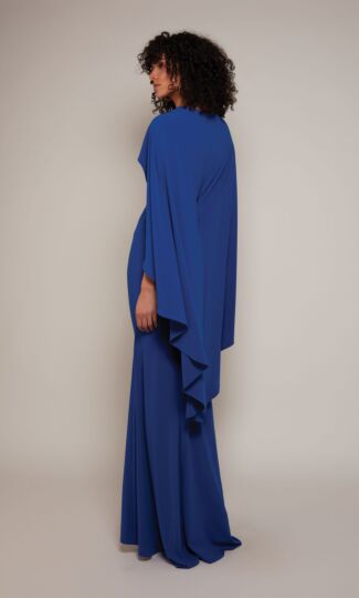 Alyce Paris 27683 Cape Sleeves Keyhole Neck Dress