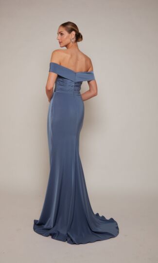 Alyce Paris 27698 Off The Shoulder Pleated Dress