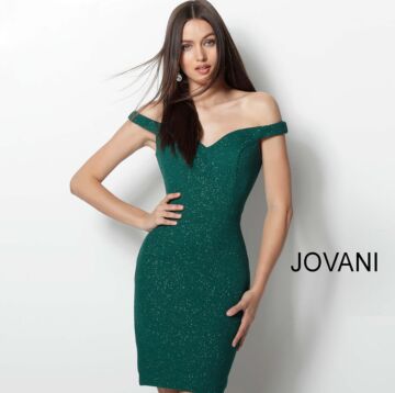 Jovani 61623 Off-The-Shoulder Short Dress