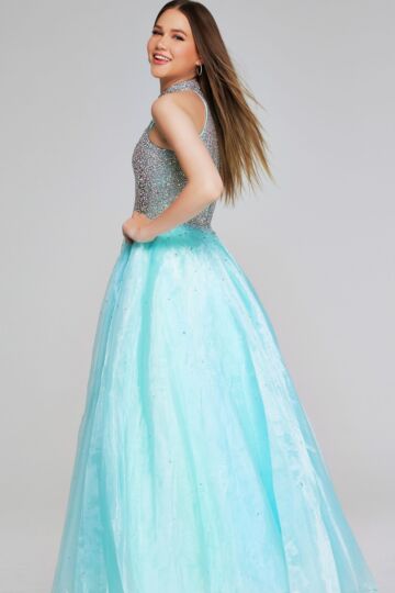 Jovani K38262 Halter Neckline Embellished Dress