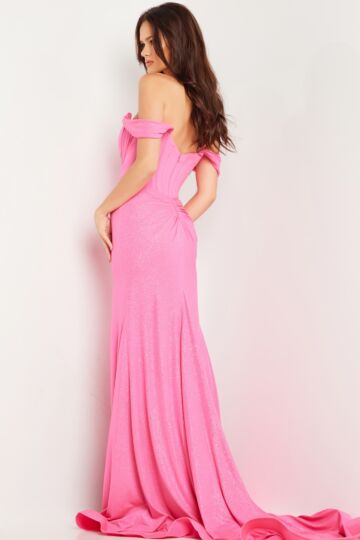 Jovani 23366 High Slit Corset Top Dress