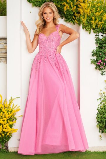 Jovani 25826 Floral Bodice One Shoulder Dress
