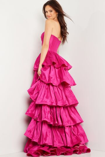 Jovani 36619 Layered Skirt Strapless Dress