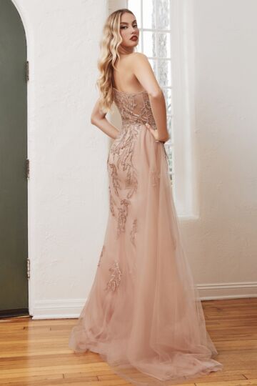 LaDivine CB098 Side Sash One Shoulder Dress