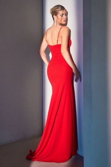 Ladivine CH129 Midriff Cutout Spaghetti Strap Dress