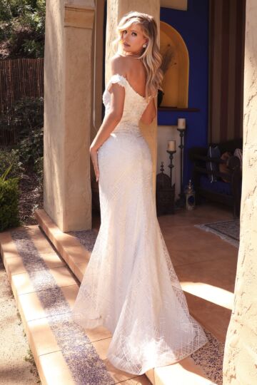 LaDivine CD929 Off-The-Shoulder Sweetheart Neck Bridal Gown