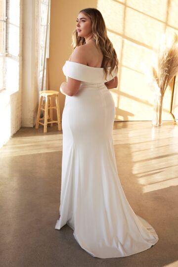 LaDivine CD930C Ruched Bodice Sweetheart Neck Plus Size Wedding Gown