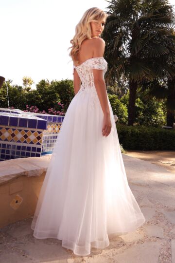 LaDivine CD961W Off-The-Shoulder Sweetheart Neck Wedding Dress
