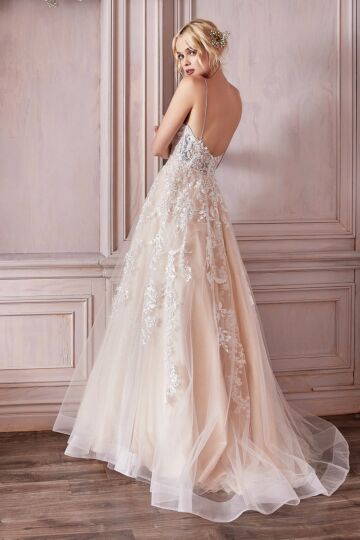 LaDivine CM320 Scoop Back A-Line Bridal Dress
