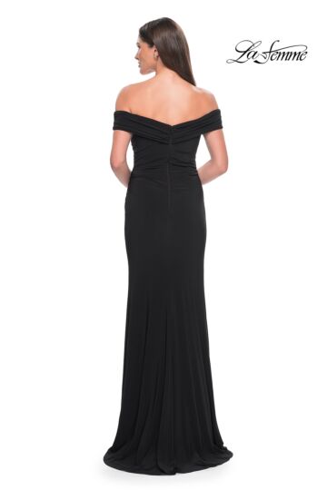 La Femme 31086 Off-The-Shoulder Ruched Dress
