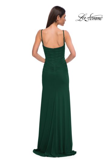 La Femme 32925 Ruched Corset Sweetheart Neck Dress