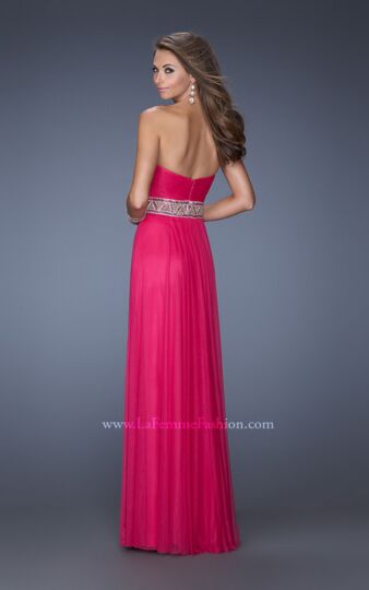 La Femme 20034 Fuchsia Sweetheart Neckline A-line Dress