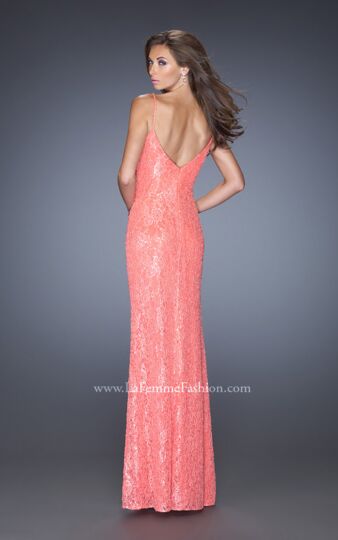 La Femme 20431 Spaghetti Strap Fitted Dress