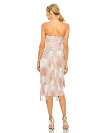 Mac Duggal 20593 Strapless Fringe Dress