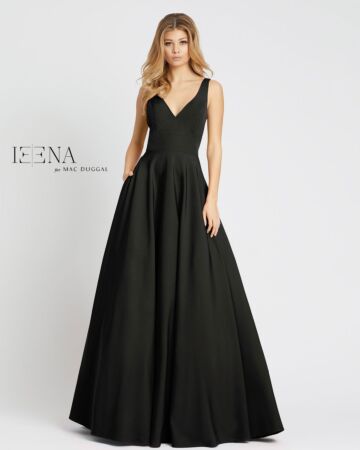 Ieena for Mac Duggal 48924 V-Neck with Pockets Dress