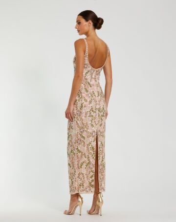 Mac Duggal 10755 Scoop Neckline Floral Dress