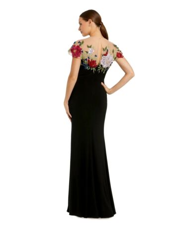 Mac Duggal 11817 Illusion Neck Keyhole Back Dress