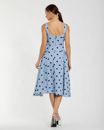 Mac Duggal 37053 Square Neck Polka Dot A-Line Formal Dress